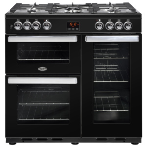 Belling Cookcentre 90DFT Black 90cm Dual Fuel Range Cooker