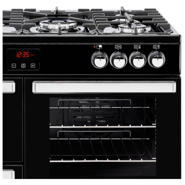 Belling 444444083 Cookcentre 100DFT Black 100cm Dual Fuel Range Cooker
