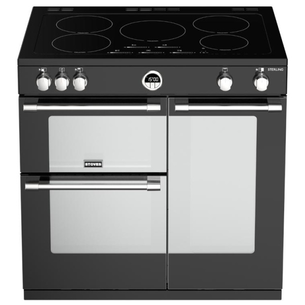 Stoves Sterling S900Ei Black 90cm Electric Induction Range Cooker