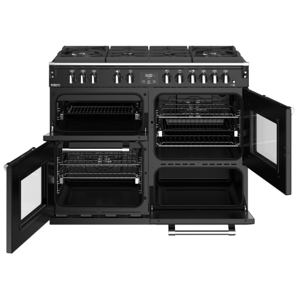 Stoves Richmond Deluxe S1100DFGTG Black 110cm Dual Fuel Range Cooker