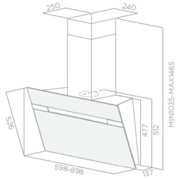 Elica ASC-LED-90-WH