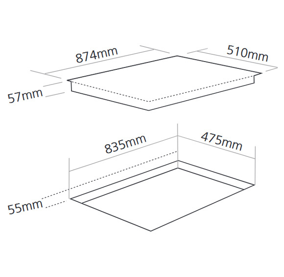 Caple C789G technical drawing