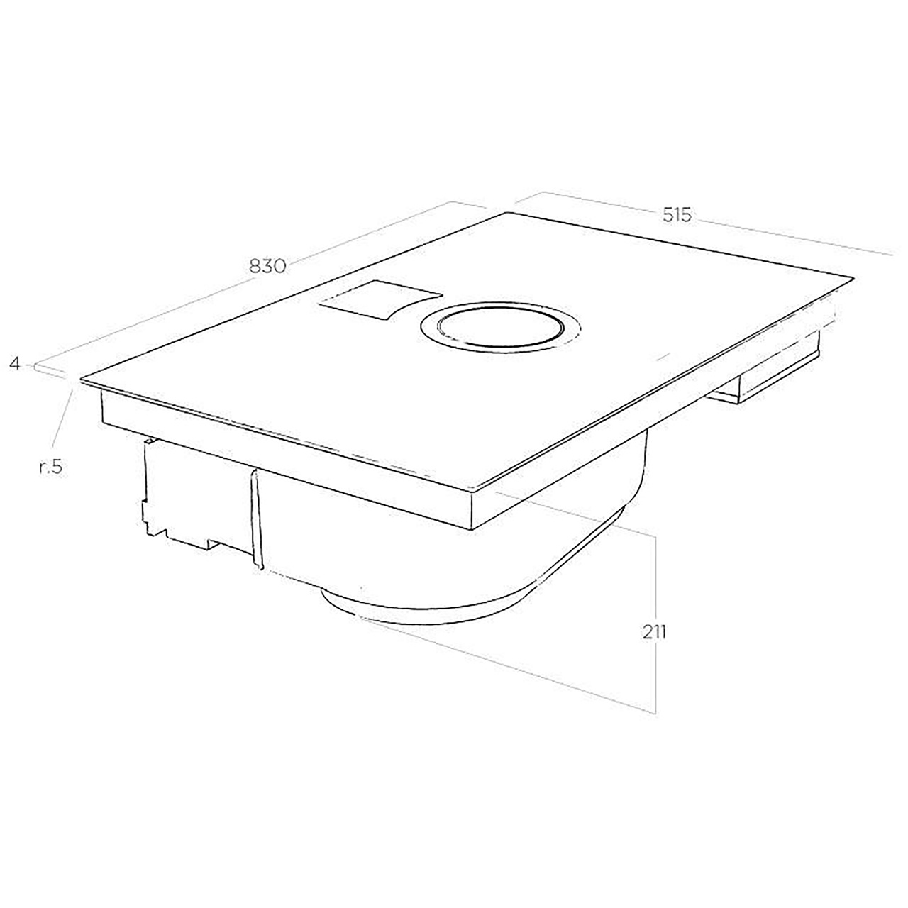 Elica NT-ONE-DO technical drawing