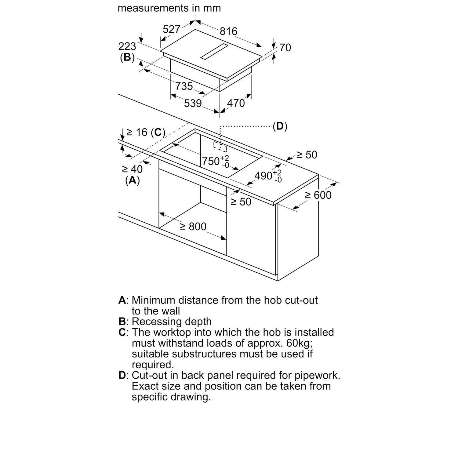 Bosch PXX875D67E technical drawing
