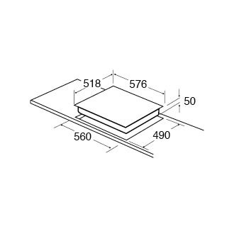 CDA HC6312FR technical drawing
