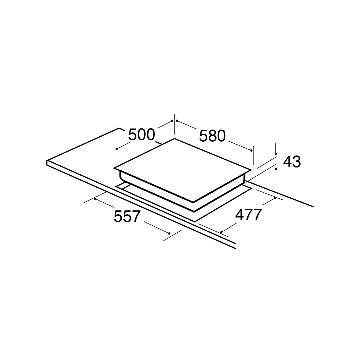 CDA HG6251SS technical drawing