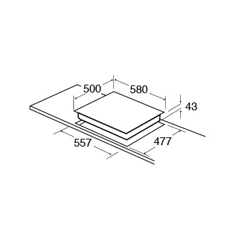 CDA HG6351SS technical drawing