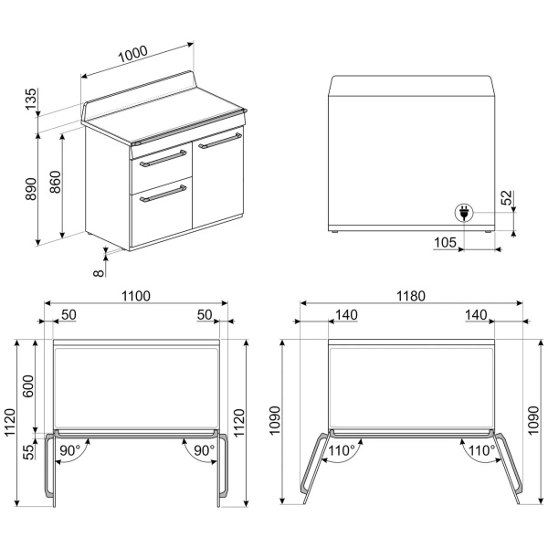 Smeg TR103IGR