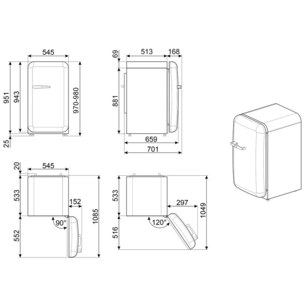 Smeg FAB10RWH5