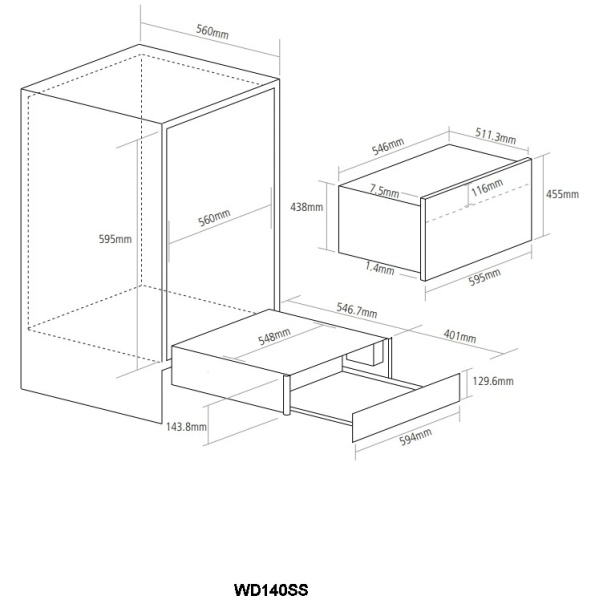 Caple WD140SS