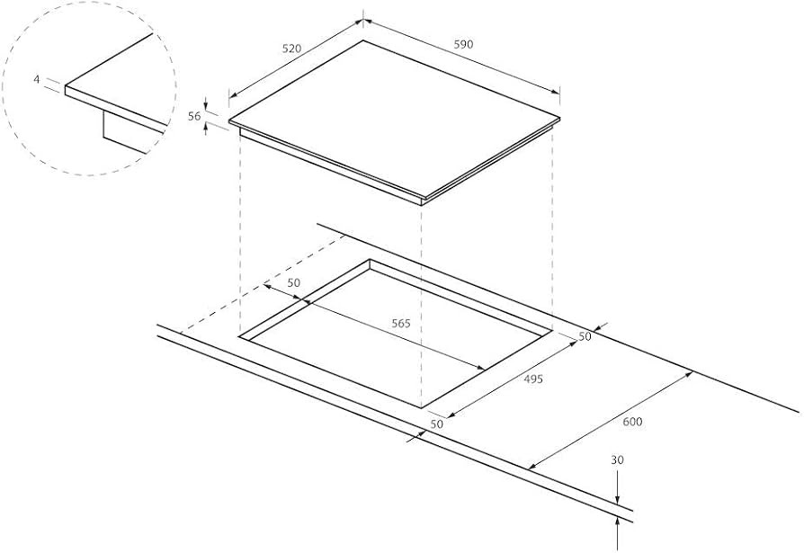 Haier HAFRSJ64MC technical drawing