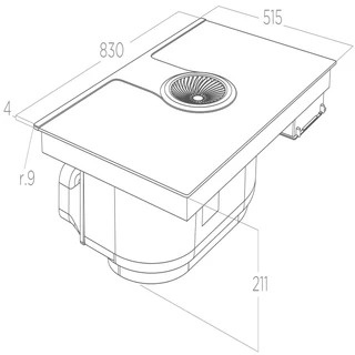 Elica NT-ONE-EVO technical drawing