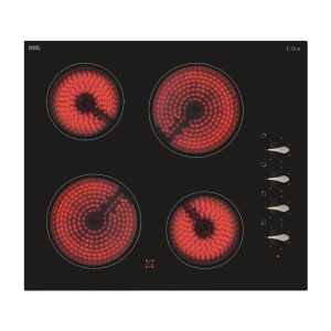 CDA HC6212FR hob Black Built-in 57.5 cm Ceramic hob 4 zone(s)