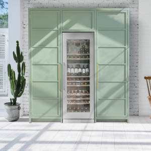 Caple WF1552 wine cooler Compressor wine cooler Freestanding Grey, Transparent 111 bottle(s)