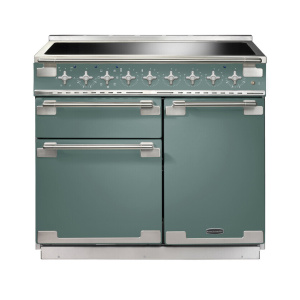 Rangemaster Elise 100 Range cooker Electric Zone induction hob Green, Nickel
