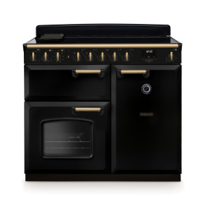 Rangemaster Classic Deluxe 100cm Induction Black/Antique Brass