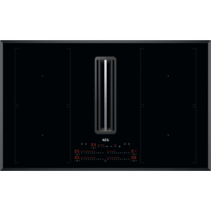 AEG CCE84751FB Black Built-in 83 cm Zone induction hob 4 zone(s) Built-in hood