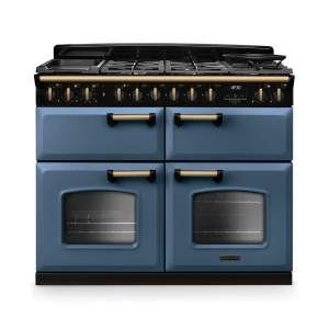 Rangemaster Classic Deluxe 110cm BC Dual Fuel Stone Blue/Antique Brass