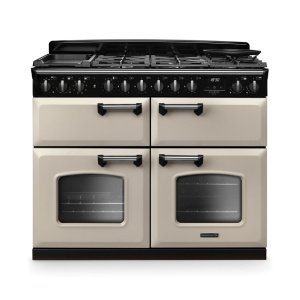 Rangemaster Classic Deluxe 110cm BC Dual Fuel Pale Cream/Chrome
