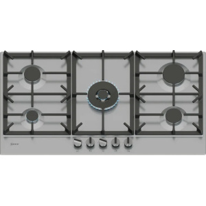Neff T29CIR8N0 hob Black, Stainless steel Built-in 90 cm Gas 5 zone(s)