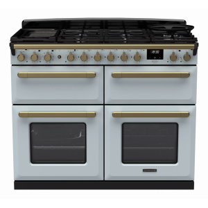 Rangemaster Estel Deluxe 110cm BC Dual Fuel Misty Blue/Antique Brass
