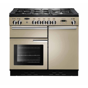 Rangemaster Professional + 100 Dual Fuel Freestanding cooker Electric Gas Black, Cream
