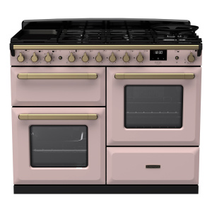 Rangemaster Estel Deluxe 110cm Dual Fuel Pale Pink/Antique Brass