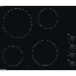 Hotpoint HR 620 R H Black Built-in 58 cm Ceramic hob 4 zone(s)