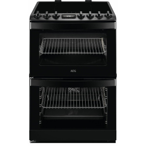 AEG CIB6743MCB cooker Freestanding cooker Electric Zone induction hob Black