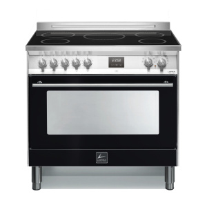 Lofra PNMG96WFMT/5I Freestanding cooker Electric Zone induction hob Black, Stainless steel