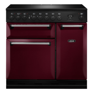 AGA Masterchef Deluxe 90 Freestanding cooker Electric Zone induction hob Chrome