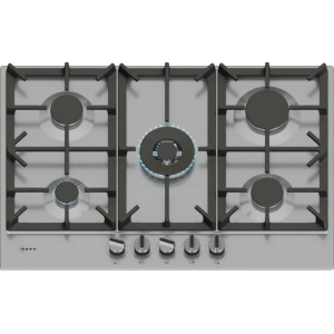 Neff T27CIQ8N0 hob Black, Stainless steel Built-in 75 cm Gas 5 zone(s)