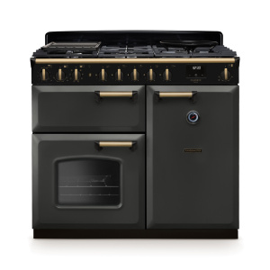 Rangemaster Classic Deluxe 100cm Dual Fuel Slate/Antique Brass