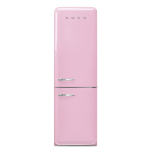 Smeg 60cm 50s Style Right Hand Hinge Fridge Freezer Pink