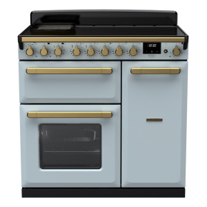 Rangemaster Estel Deluxe 90cm Induction Misty Blue/Antique Brass