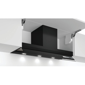 Bosch Serie 6 DBB97AM60B cooker hood Semi built-in (pull out) Black 460 m³/h