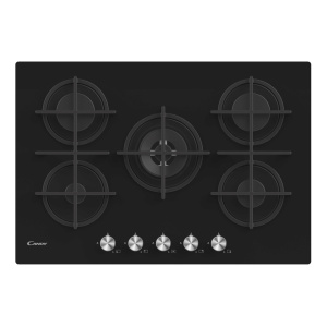 Candy Moderna CVG74WPB Black Built-in 74.5 cm Gas 5 zone(s)