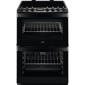 AEG CIB6742MCB Freestanding cooker Electric Zone induction hob Black