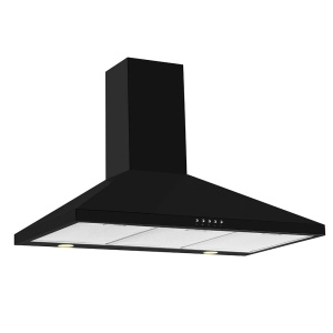 CDA 90cm Chimney Hood - Black Wall-mounted 468 m³/h