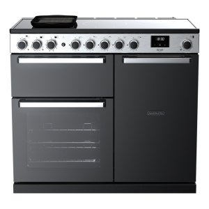 Rangemaster Edge Deluxe 100cm Induction Black Glass/Chrome