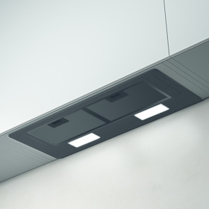 Elica ERA-LUX-BLK-80 cooker hood Built-in Black 370 m³/h