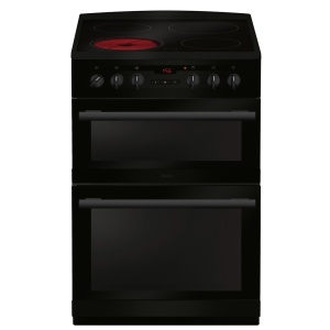 Amica AFC6550BL cooker Freestanding cooker Electric Ceramic hob Black