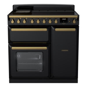 Rangemaster Estel Deluxe 90cm Induction Black/Antique Brass
