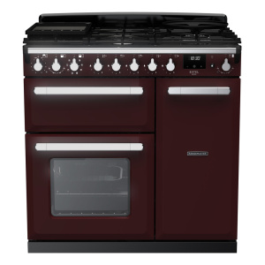 Rangemaster Estel Deluxe 90cm Dual Fuel Bordeaux/Chrome