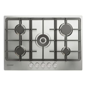 Indesit THP751WIXI1 hob Stainless steel Built-in 73 cm Gas 5 zone(s)