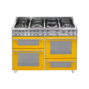 Lofra PG126SMFET+DMFT/2AEO Range cooker Electric Gas Stainless steel, Yellow