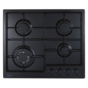 CDA HG6251BL hob Black Built-in 58 cm Gas 4 zone(s)