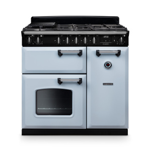 Rangemaster Classic 90cm Dual Fuel Misty Blue/Chrome