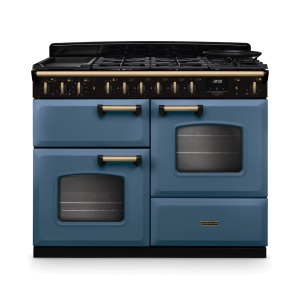 Rangemaster Classic Deluxe 110cm OC Dual Fuel Stone Blue/Antique Brass