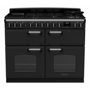 Rangemaster Classic Deluxe 110cm BC Dual Fuel Charcoal Black/Chrome